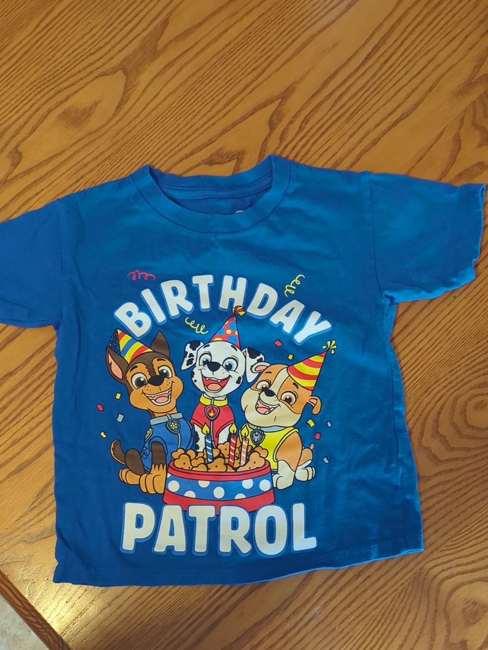 Paw Patrol Blue Birthday Patrol Short Sleeve Tee, Size 5